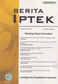 Berita Iptek: Teknologi dalam Komunikasi Vol. 49 (1) 2011