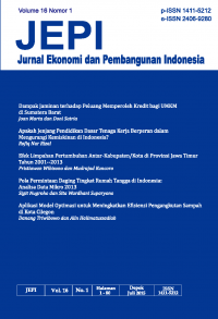 Jurnal Ekonomi dan Pembangunan Indonesia Vol. 17 (2) 2017