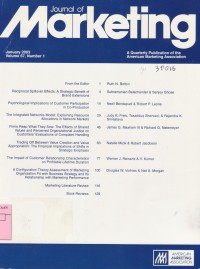 Journal of Marketing Vol. 67 (1) 2003