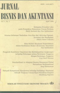 Jurnal Bisnis dan Akuntansi Vol. 2 (3) 2000