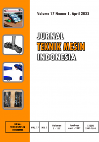 Jurnal Teknik Mesin Indonesia Vol. 17 (1) 2022