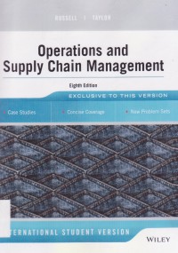 Operations and Supply Chain Management: Ed. 8