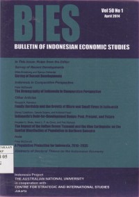 BIES : Bulletin of Indonesian Economic Studies Vol. 50 (1) 2014
