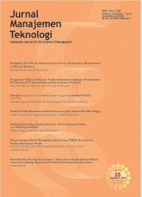 Image of Jurnal Manajemen Teknologi : Indonesian Journal for the Science of Management Vol. 11 (3) 2012