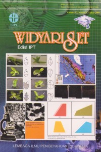 Widyariset: Ilmu Pengetahuan Alam dan Ilmu Pengetahuan Teknik Vol.13 (2) 2010