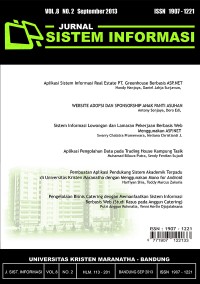 Jurnal Sistem Informasi Vol. 8 (2) September 2013