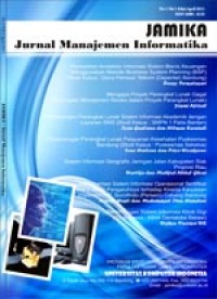 Jamika : Jurnal Manajemen Informatika Vol. 11 (1) April 2016
