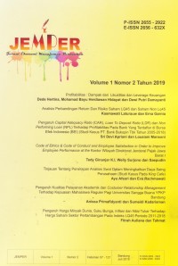 Jemper: Jurnal Ekonomi Manajemen Perbankan Vol. 1 (2) 2019