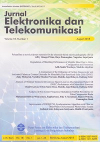 Jurnal Elektronika dan Telekomunikasi Vol. 18 (1) 2018
