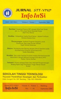 Jurnal STT YPKP: Info Insi Vol. 4 (1) 2004